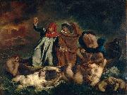 Eugene Delacroix Dante and Vergil in hell USA oil painting artist